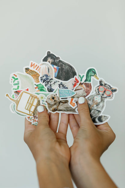Reading Cat Sticker