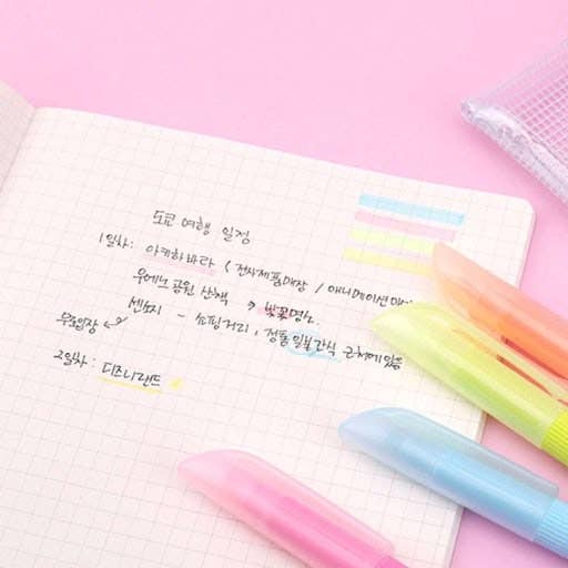 Sanrio Soft Touch Pastel Highlighter Set (4 Colors + Pouch)