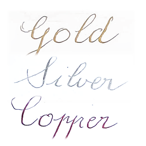 French Metallic Pigmented Ink for Calligraphy Artwork Crafts