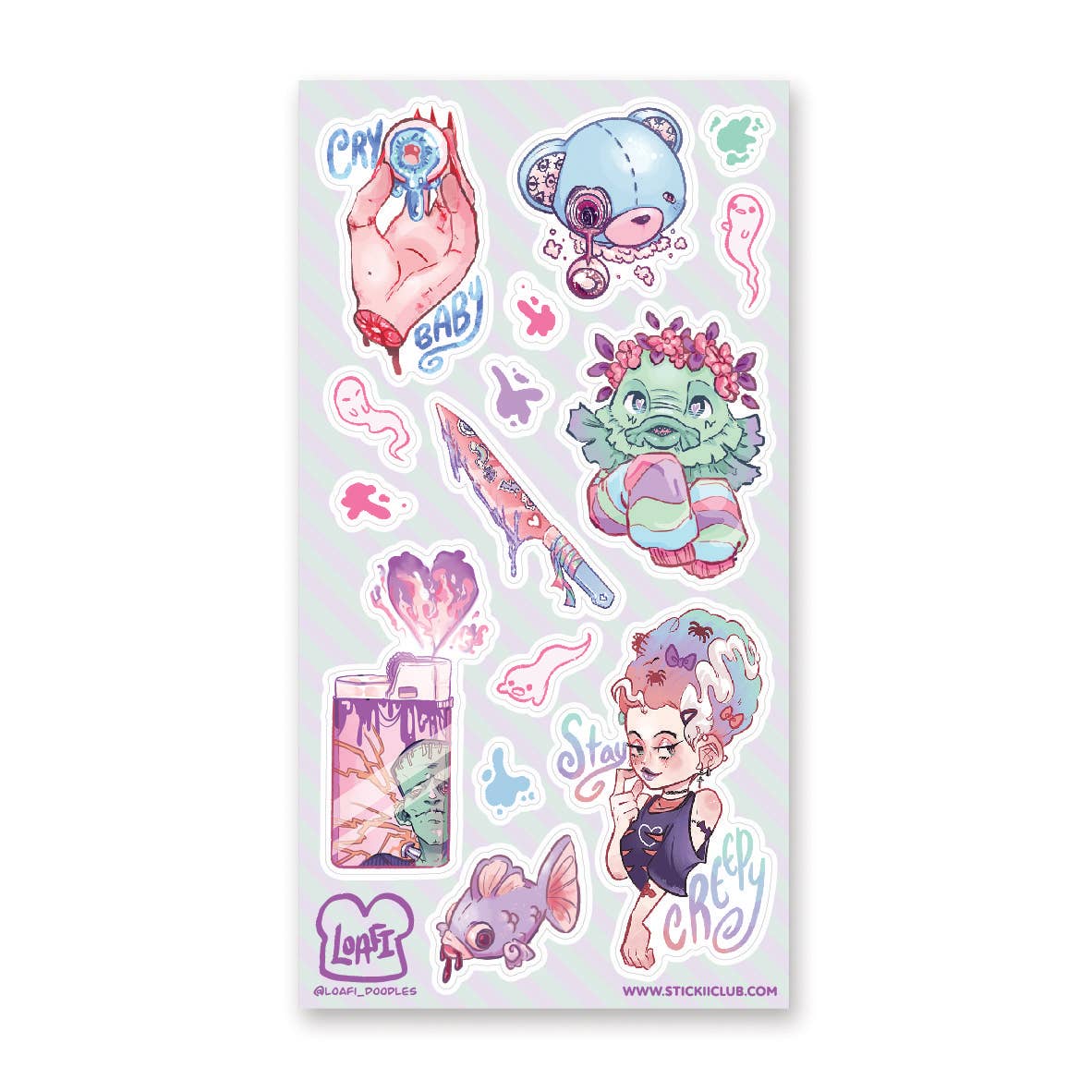 Sweet Creatures of the Night 2 Sticker Sheet