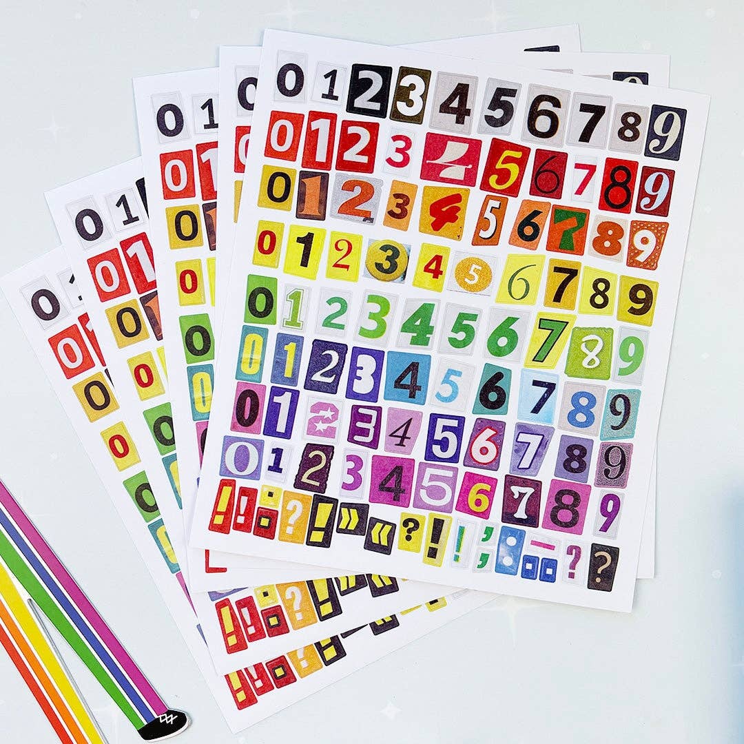 Color-Cut Counts Big Numerals