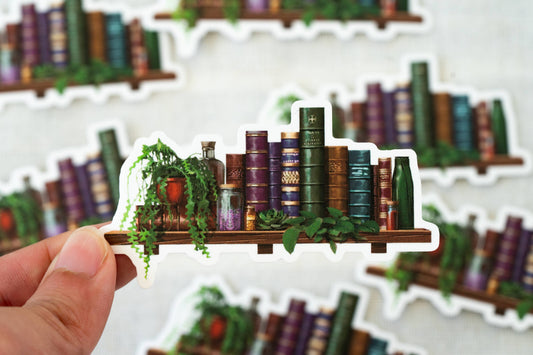 Bookshelf Waterproof Vinyl Sticker | Bookish Sticker