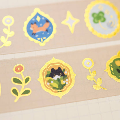 25mm Washi Tape (Foil) - Animal in Frames