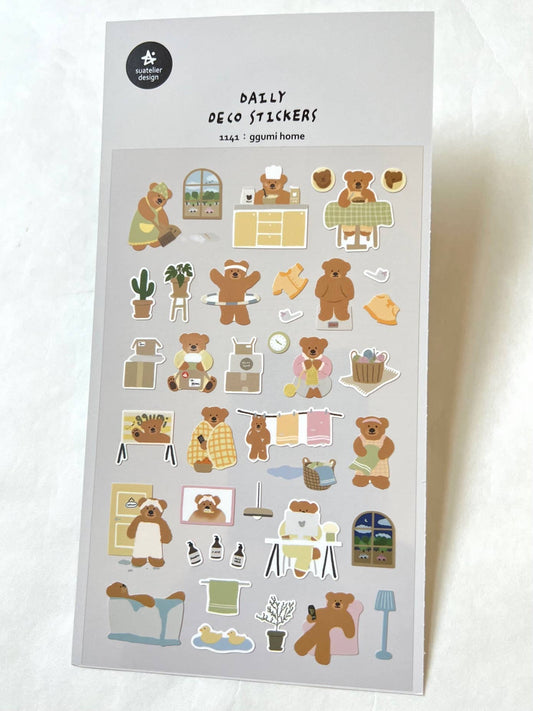 BEAR HOME LIFE STICKERS