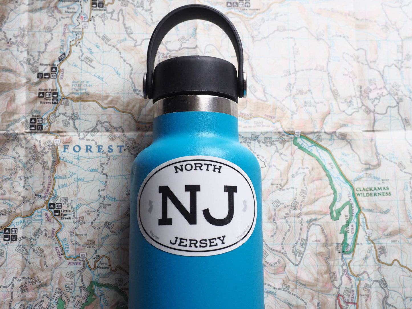 North Jersey NJ Classic White Oval New Jersey Stickers