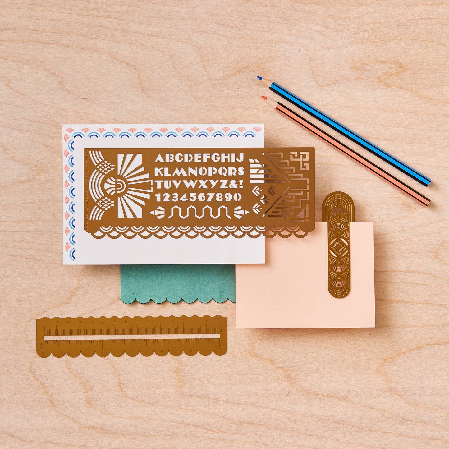 Art Deco Design Stencil, Journaling & Holiday Craft