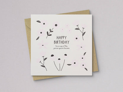 In Awe of You Birthday Card - Letterpress Printed