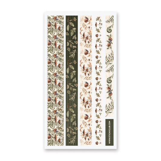 Mushroom Washi Strips Sticker Sheet