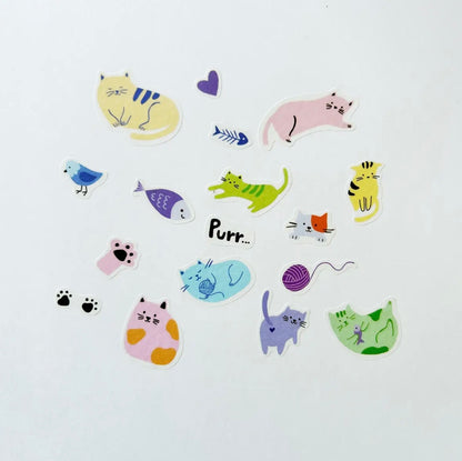 Cats Jumble Washi Stickers