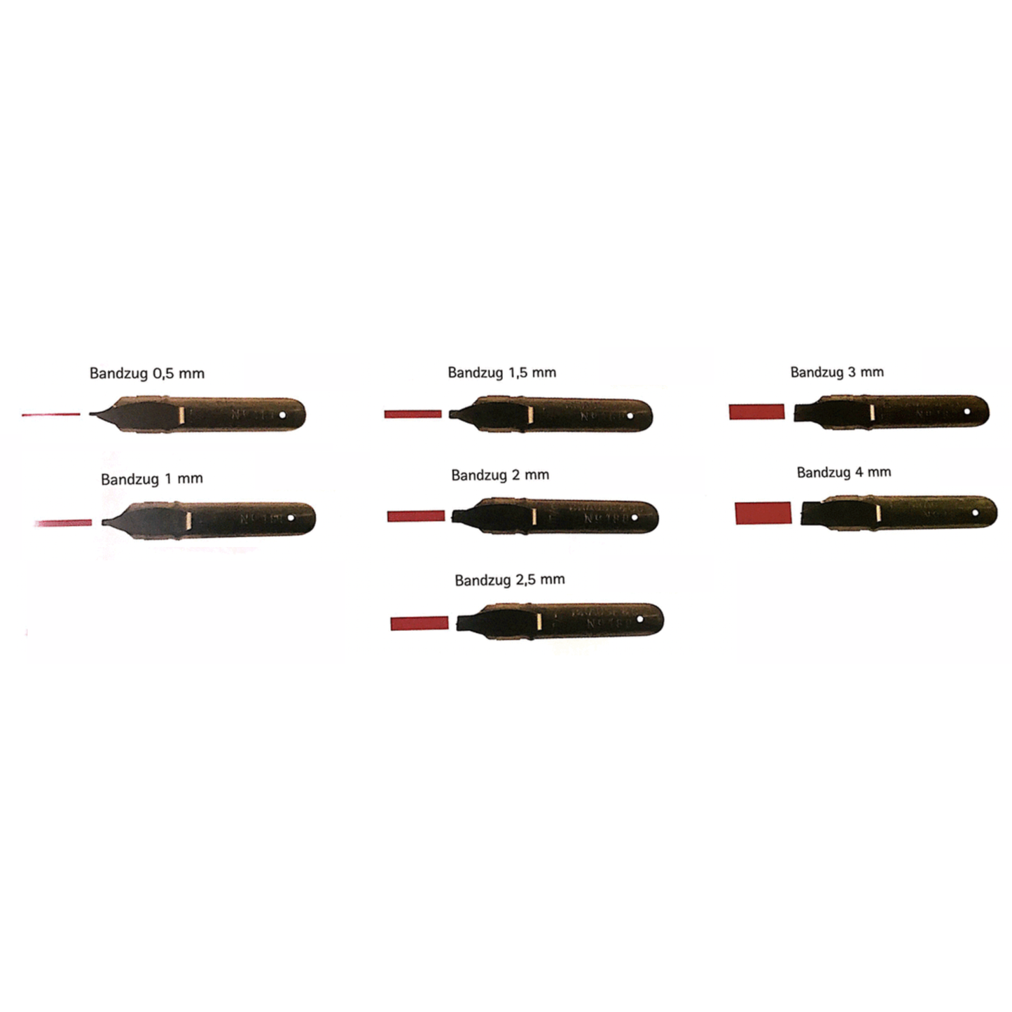 Brause Calligraphy Nib - Bandzug - 7 Sizes