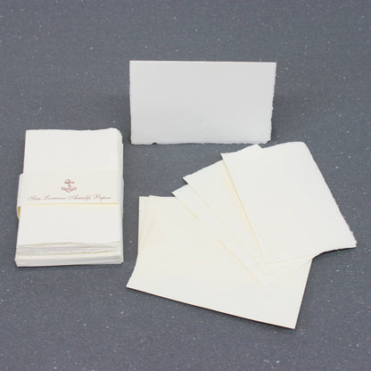 Amalfi Deckled Edge Fold Over Cards, Italian Handmade Paper