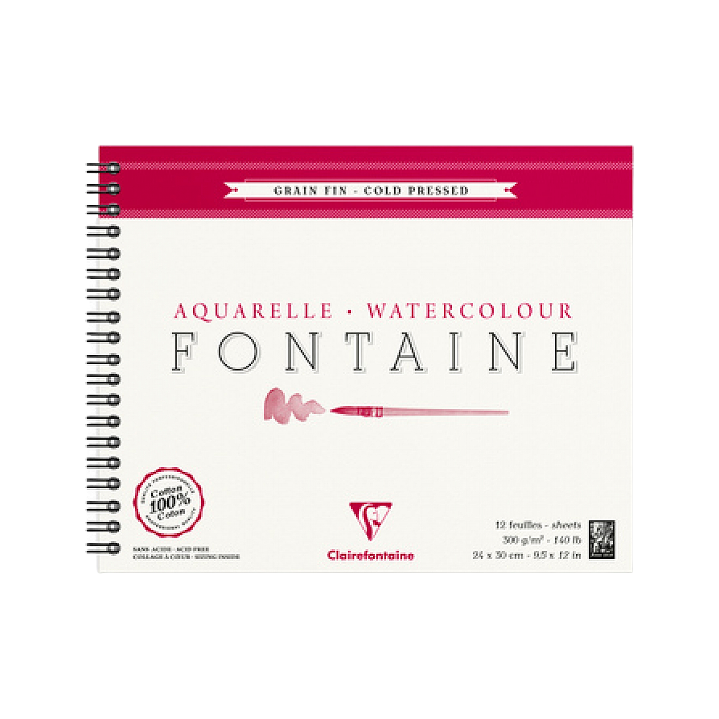 Fontaine Watercolor Paper - Hot & Cold Press 300gsm -Spiral
