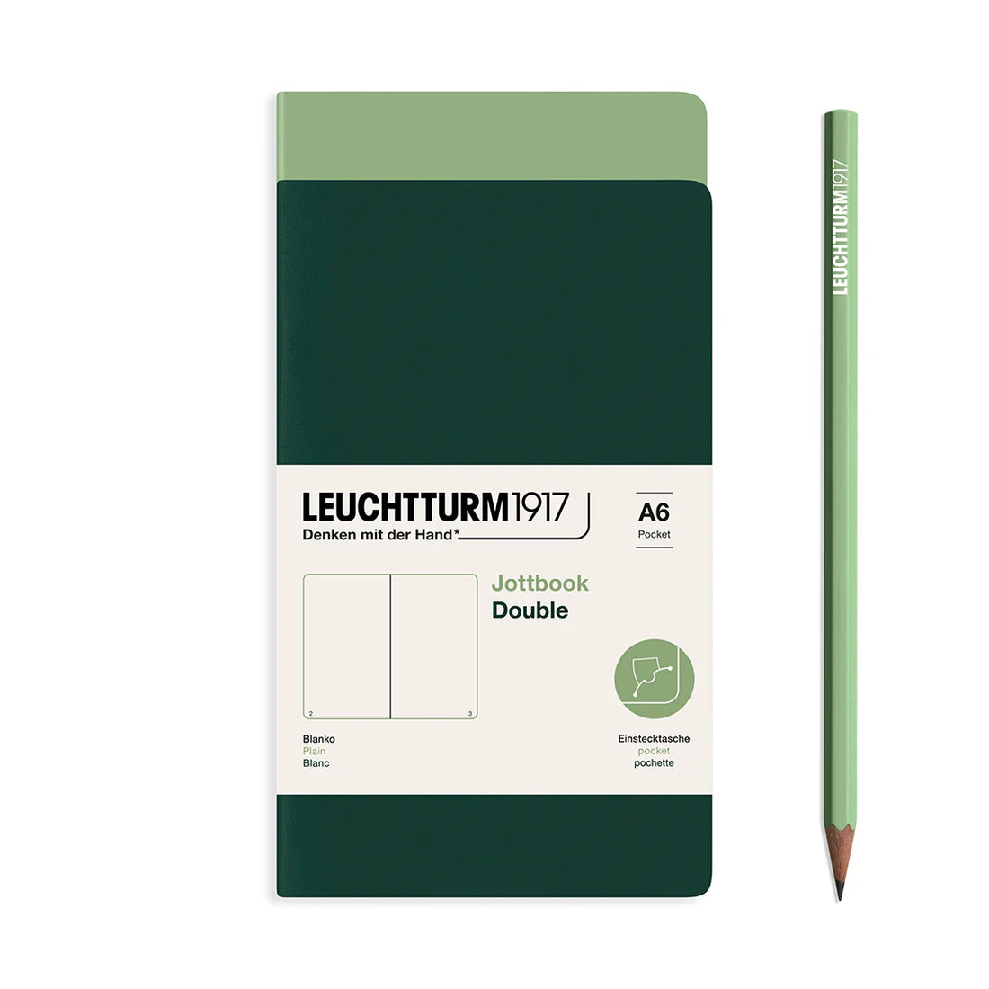 Leuchtturm 1917 - Jottbook Double, 59 numbered pages, Pack of 2 A6