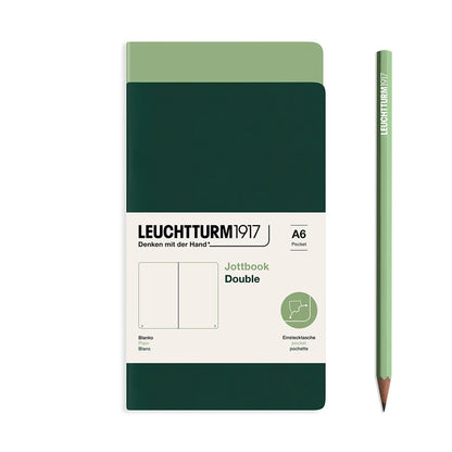 Leuchtturm 1917 - Jottbook Double, 59 numbered pages, Pack of 2 A6