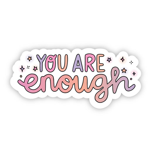 You Are Enough Multicolor Stars Sticker