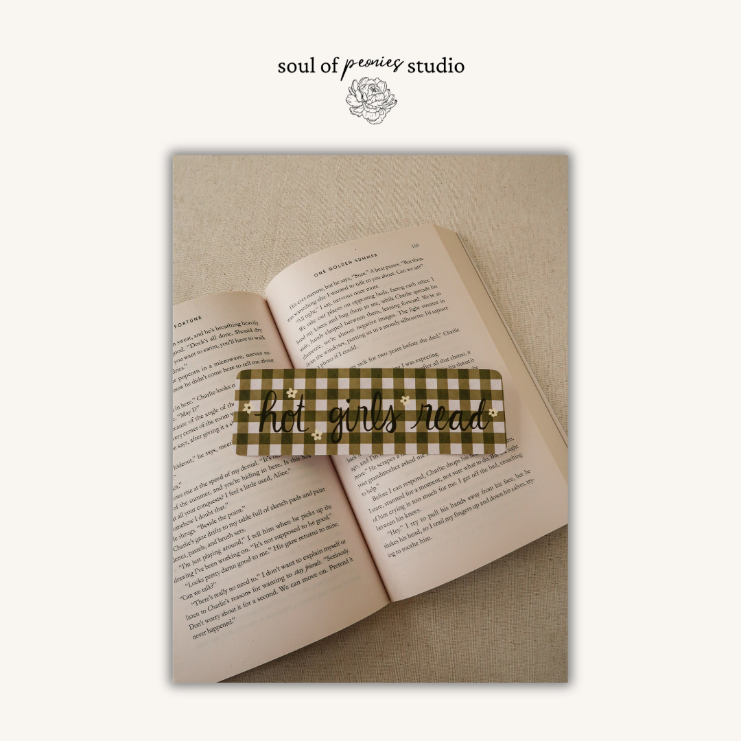 Hot Girls Read Watercolor Bookmark