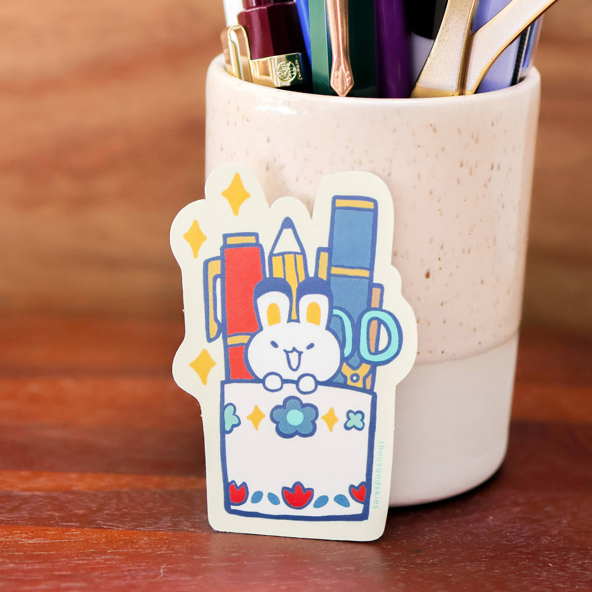 Vinyl Sticker (Holographic) Pen Holder