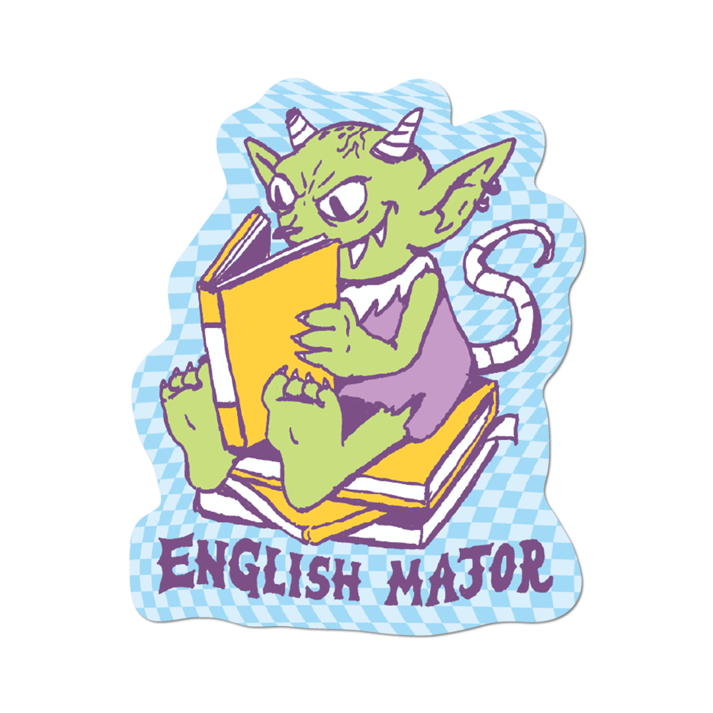 English Major by Apply - Die-Cut Sticker (bookish)