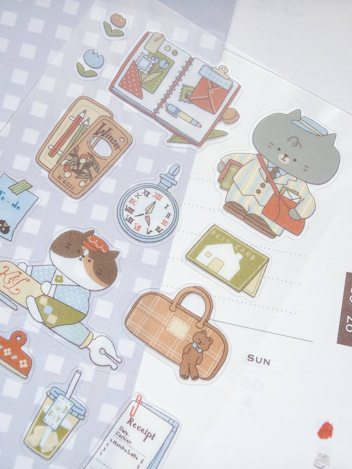 Kuboandlucy x Idiot Sandwich | Cafe Journaling Sticker Sheet