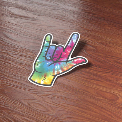 Tie Dye I Love You Sticker