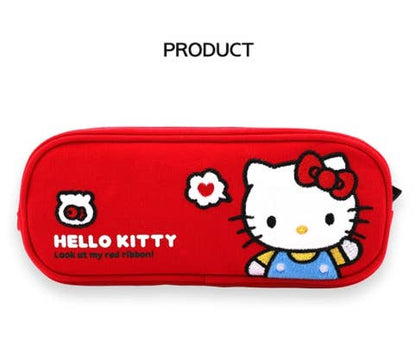 Hello Kitty Cotton Applique Pencil Case Multi Pouch