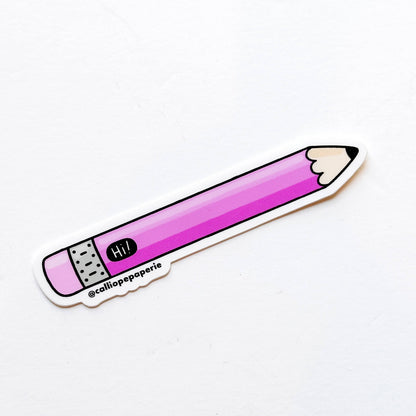 Pink Pencil Sticker