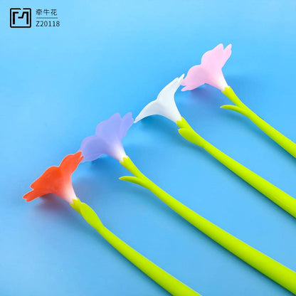 Morning Glory Flower Wiggle Pad Gel Pen