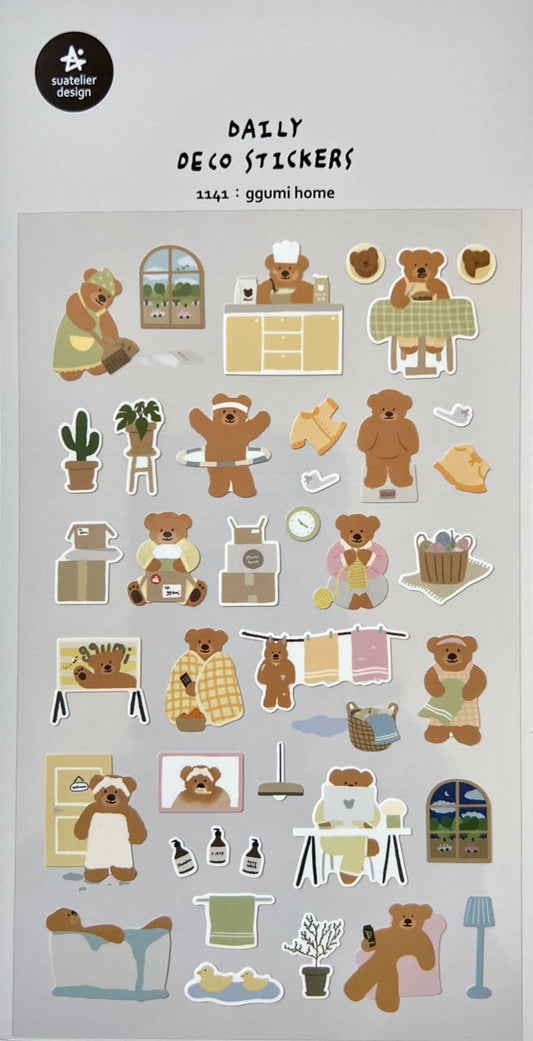 BEAR HOME LIFE STICKERS