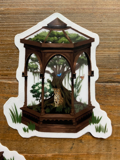 Terrarium clear vinyl sticker