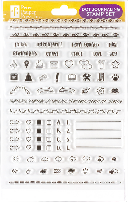 Dot Journaling Clear Silicone Stamp Set