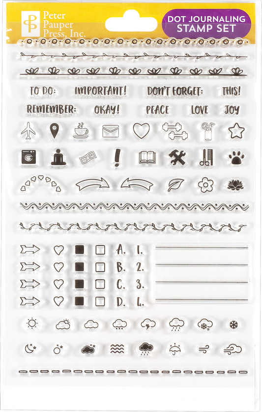 Dot Journaling Clear Silicone Stamp Set