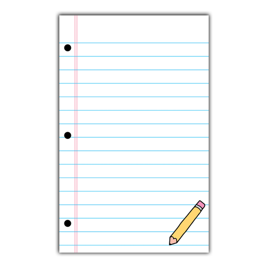 Mini Notecard Set of 60 - Lined Paper