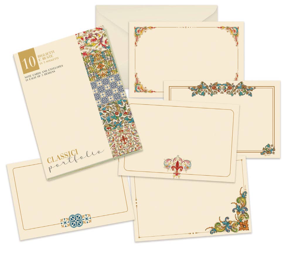 Portfolio Cards Large Size, Note Cards, Italian Stationery