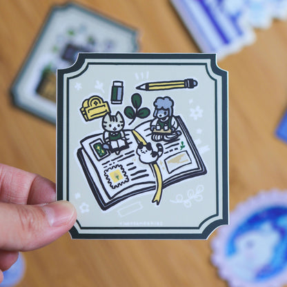 Vinyl Sticker Open Book
