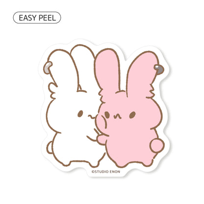 Marshbun and Mallobun Bunny Hugging Sticker