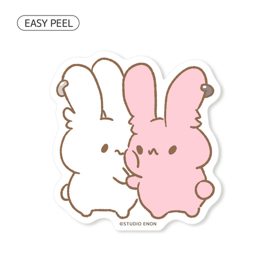 Marshbun and Mallobun Bunny Hugging Sticker