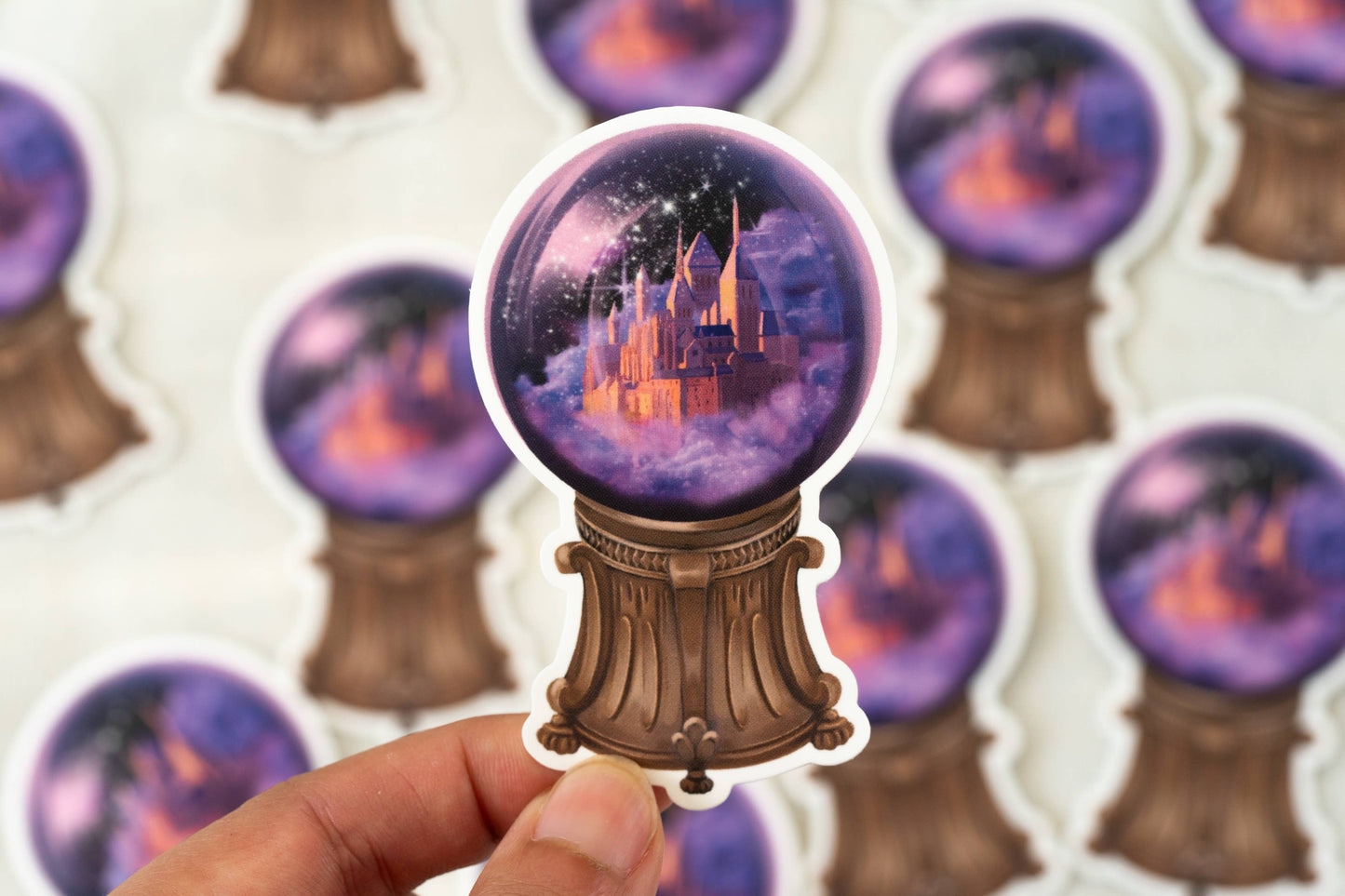 Fantasy Castle Globe Waterproof Vinyl Sticker | Bookish