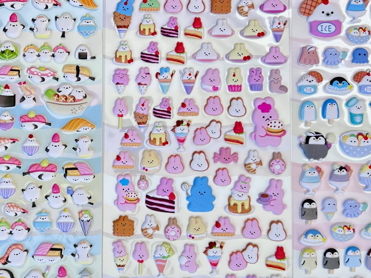 Tiny Animal Puffy Assorted Stickers