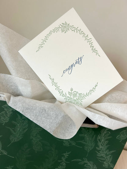 Congrats Letterpress Greeting Card