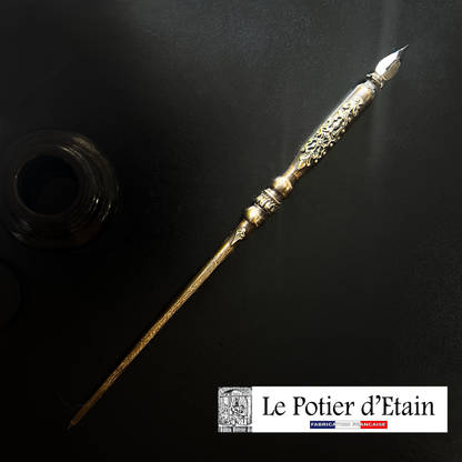 BRONZE plated DIP PENS from FRANCE -  Hand Cast PEWTER