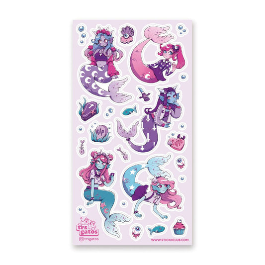 Mermaid Goth Sticker Sheet