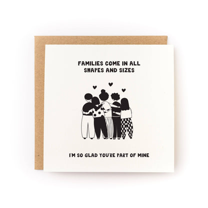 Families Come in All Shapes Card - Letterpress Printed