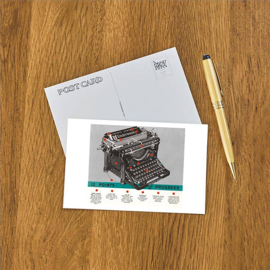 Postcard LT-276 Underwood Typewriter