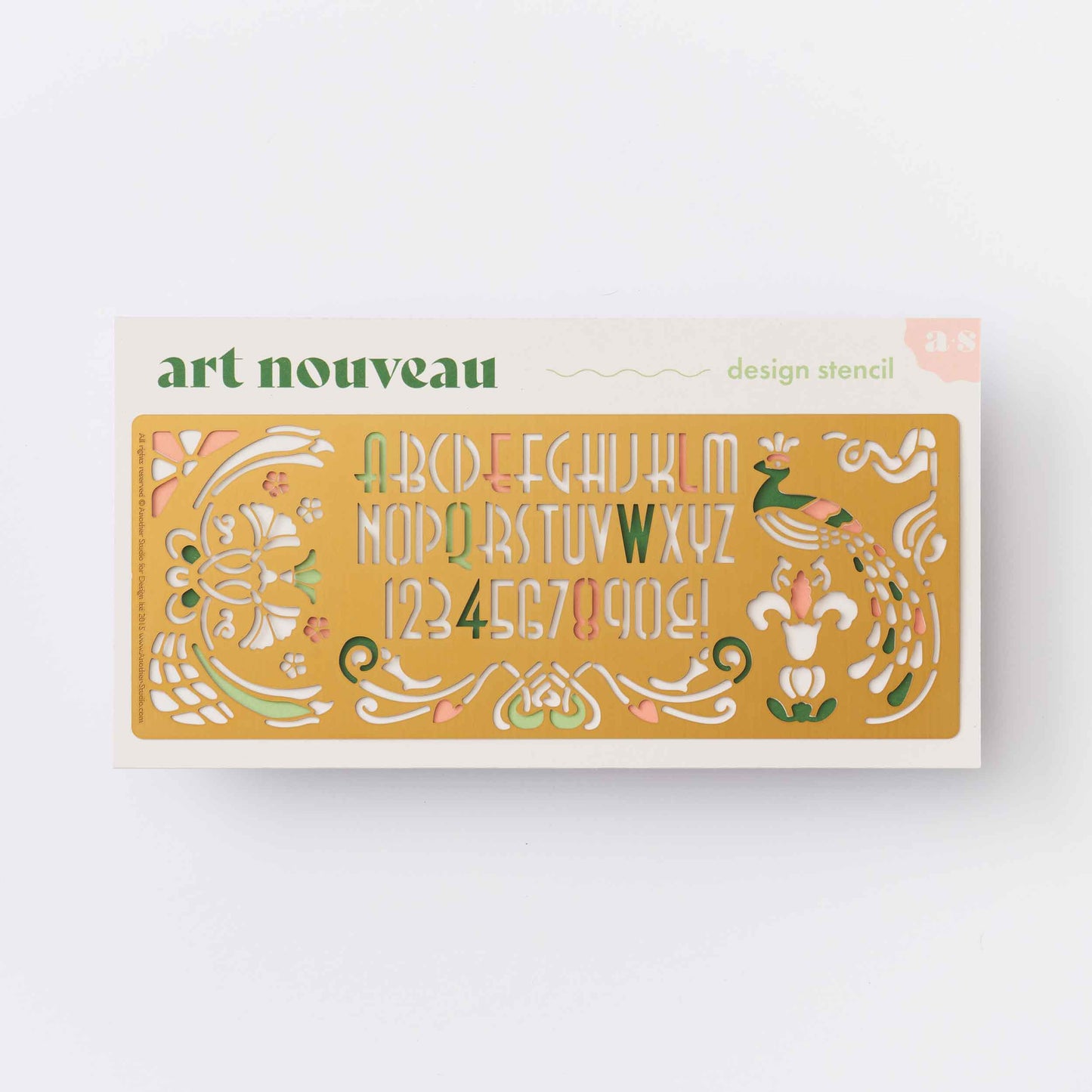 Art Nouveau Design Stencil, Creative Journaling