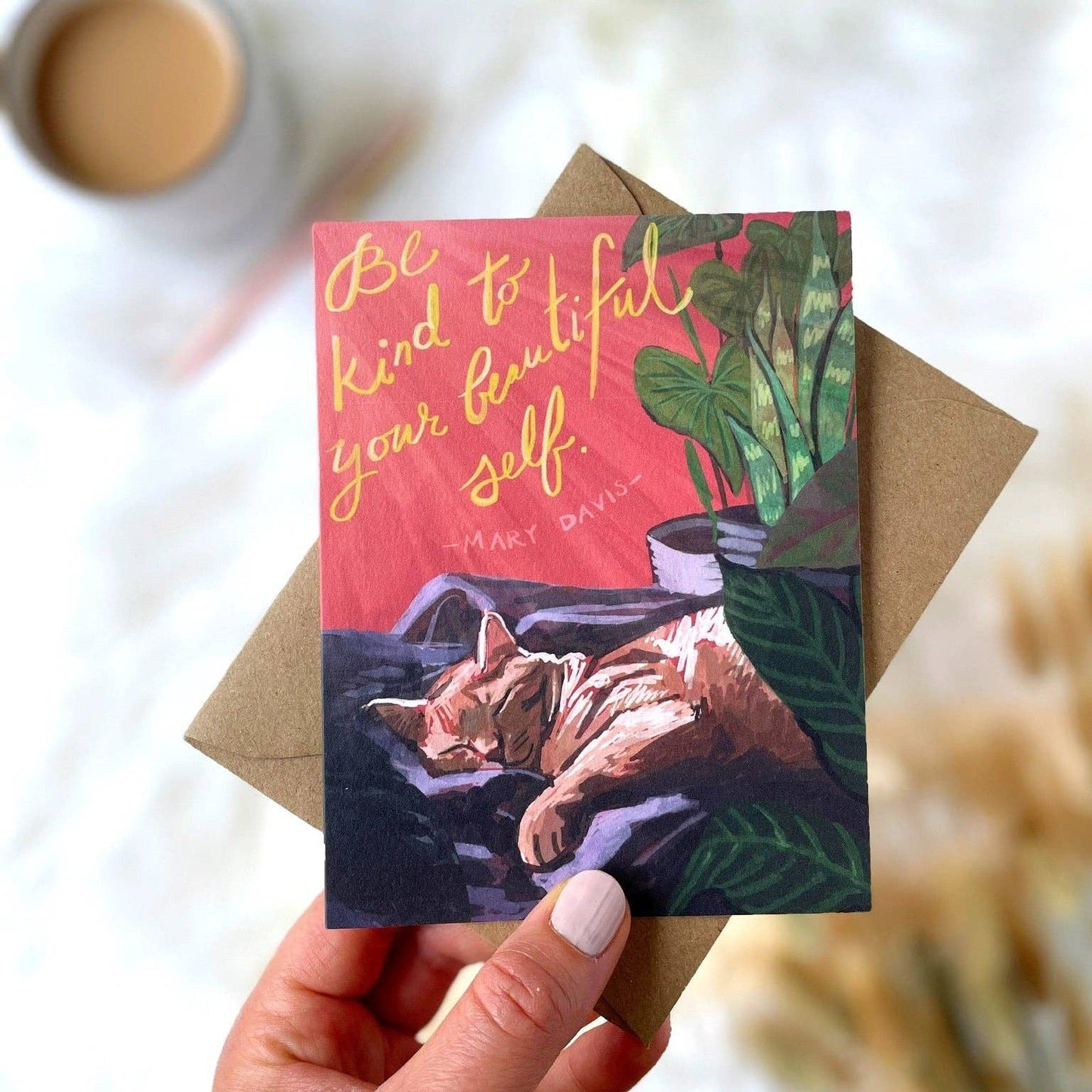 Be Kind to Your Beautiful Self — Get Well, Encouragement Card