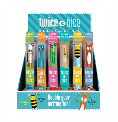 TWICE AS NICE WOODLAND 2 COLOR CLICK PEN - Frog