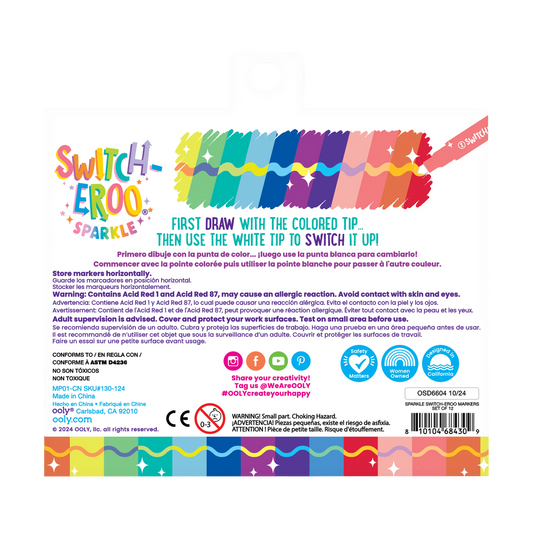 Switch-eroo!: Sparkle Glittery Color-Changing Markers