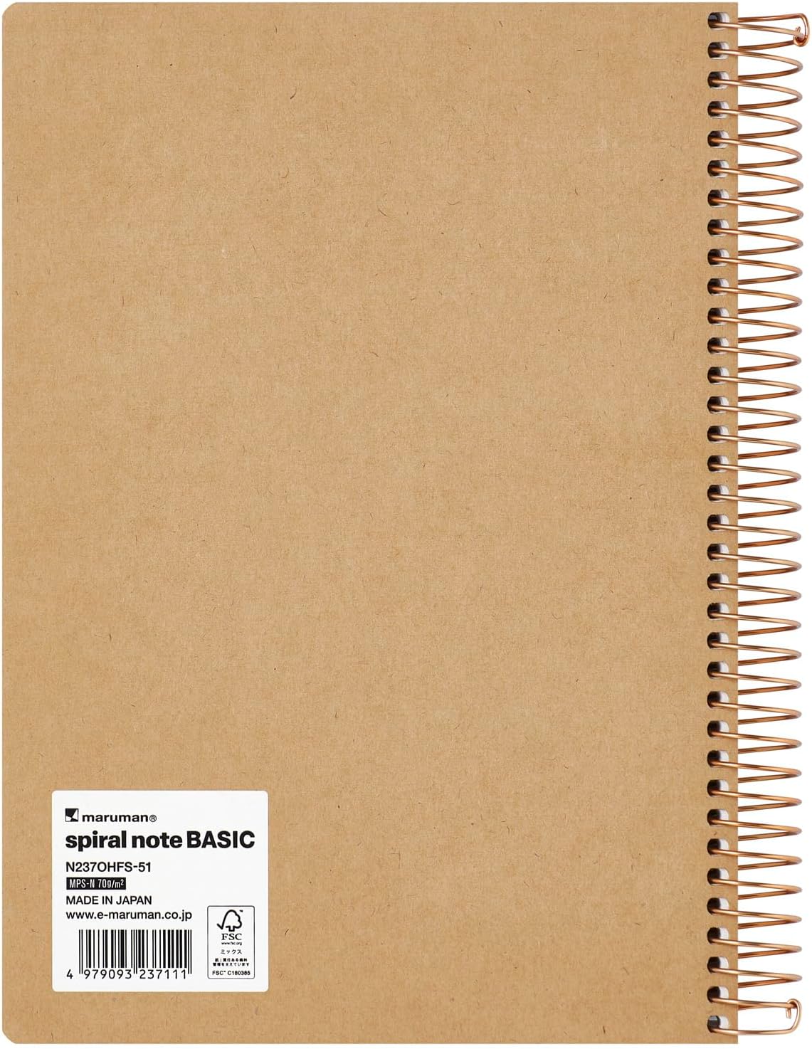 SPIRAL NOTE BASIC NOTEBOOK A5 LINE 6.5MM 150 SHEETS GREY