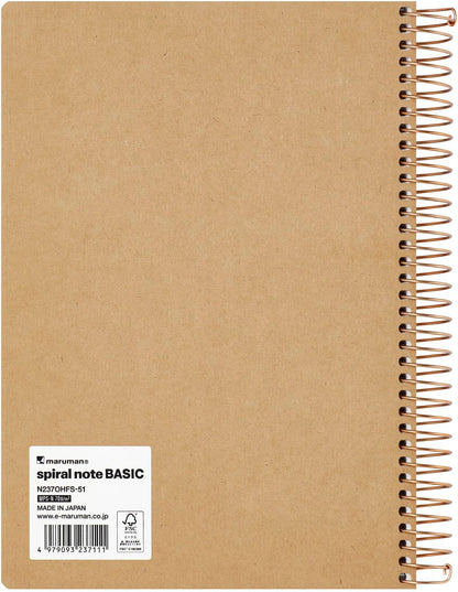 SPIRAL NOTE BASIC NOTEBOOK A5 LINE 6.5MM 150 SHEETS GREY
