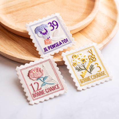 Vintage Stamps Patches - Iron on Patch